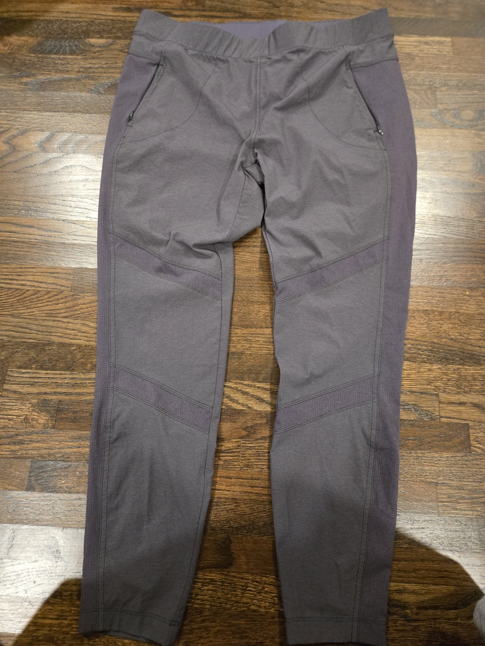 pants are the Kuhl Weekendr Tight model in carbon grey